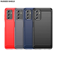 Coque en TPU souple en fibre de carbone de luxe pour Samsung Galaxy S24 S23 S22 Plus Ultra M52 A53 A33 A73 5G A03 Core Couverture arrière de téléphone