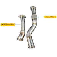 Pour BMW M3/M4 G80/G82 S58 3.0T, Downpipe haute performance spécifique au véhicule, fixation directe, meilleur rapport qualité-prix en stock