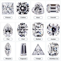 Moissanite Diamant Antique Taille Émeraude 6x8mm 2ct Couleur Super DEF Blanc à Vendre