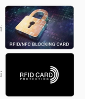RFID Blocking Card Anti-theft RFID Signal Blocker Card Waterproof & Weatherproof Business Card for Hotel Use