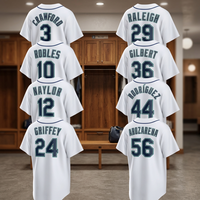 Maillots de baseball personnalisés 2026 pour hommes et femmes, maillot domicile Seattle, brodés, grandes tailles, manches courtes, uniformes d'été, col en V, bretelles en T