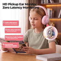 Casque Bluetooth sans fil à réduction de bruit pour enfants, certifié CE, compatible avec les applications, pour jeux sur ordinateur