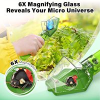 Loupe grossissante 6X, piège à insectes, attrape-insectes éducatif STEM pour l'intérieur et l'extérieur, cadeau pour enfants et adultes, vert