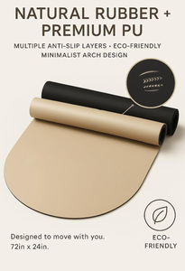 Sansd Semicircle Shape <b>Colourful</b> Eco Friendly Natural Rubber Fitness Oval Custom Logo Arch Pilates PU Non Slip Yoga Mat - Product Image 2