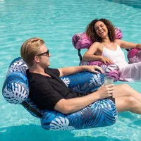 1 Pack Chaise Longue Gonflable Robuste Portable pour Piscine, Fauteuil Flottant pour Adultes, Idéal Piscine, Lac, Plage, Détente Estivale
