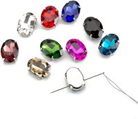 Strass en verre ovales griffes, pièces, 8x10Mm 10x14Mm 13x18Mm 18*25Mm, pour couture, diamant pierre de cristal pour l'artisanat, vêtement de bricolage