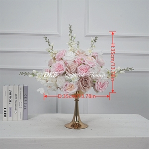 DKB Realistic Handmade Silk Artificial Rose <b>Flower</b> Ball Table Centerpiece Wedding Decoration - Product Image 2