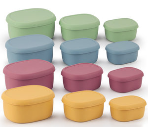 Hot Soft Snacktainer Silicone Bento <b>Box</b> Kitchen Travel Silicone <b>Lunch</b> <b>Box</b> BPA Free Silicone Strainer for Kids and Adults - Product Image 6
