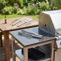 Ensemble d'ustensiles de barbecue en acier inoxydable résistant à la chaleur, facile à nettoyer, comprenant spatule, fourchette, pinces, couteau et brochettes, pour le camping et les activités de plein air, 3/9/20 pièces