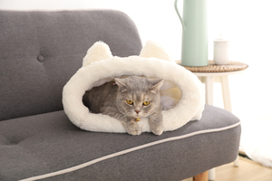 Casa caliente suave de peluche para mascotas túnel Sátiro de relleno de algodón Pp cama del perro - Product Image 3