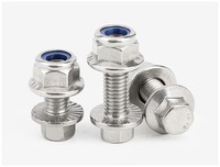 Écrou à bride hexagonale M10 DIN 6923 en acier au carbone poli, dentelé, verrouillable, anti-vibration, haute résistance à la traction pour les secteurs de la santé et de l'exploitation minière