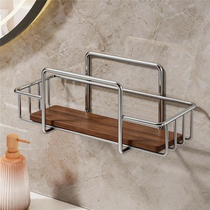 Support mural multifonctionnel auto-adhésif en alliage de zinc pour papier toilette et serviettes, sans perçage, 35 cm, organisateur de salle de bain - Product Image 3