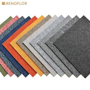 กระเบื้องพรมปูพื้นสำนักงาน ไนลอนเรียบ ขนาด 50x50 ซม. พร้อมแผ่นรองพื้น <span class=keywords><strong>PVC</strong></span> กันลื่น สำหรับพื้นที่เชิงพาณิชย์และที่อยู่อาศัย - Product Image 2