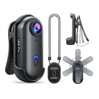 Caméra corporelle miniature 4K étanche avec Wi-Fi, caméra d'action portable avec clip rotatif à 360 degrés pour les activités de plein air