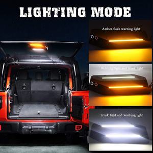Blanc/ambre avertissement <span class=keywords><strong>Led</strong></span> coffre lumière arrière verre ascenseur porte dôme lumière pour Jeep Wrangler <span class=keywords><strong>Led</strong></span> Cargo Light - Product Image 2