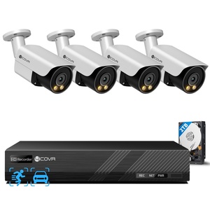 8채널 PoE <span class=keywords><strong>CCTV</strong></span> AI 카메라 시스템 (보안 및 감시용), 4배 8MP 불릿 PoE IP 카메라 IP67 방수 야외용 풀컬러 - Product Image 1