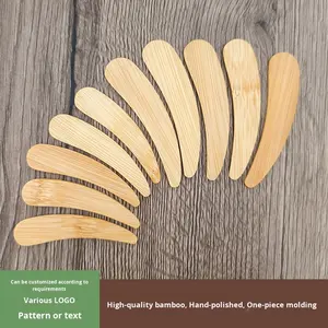 ملعقة هلال من خشب البامبو ، ملعقة صغيرة للآيس كريم ومستحضرات التجميل ، ملعقة صغيرة ، عصا لأدوات المكياج العابرة للحدود - Product Image 3