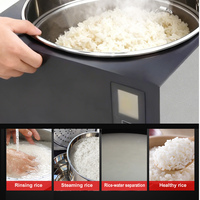 Cuisinière à riz et cuiseur vapeur multifonctionnel commercial 40L en acier inoxydable