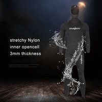 Wetsuit Selam Spearfish Full Body Pria dan Wanita Custom Dua Bagian 3mm Yamamoto Neoprene