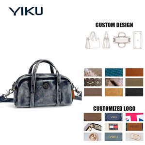 Sac fourre-tout en jean rétro YIKU OEM ODM avec logo personnalisé pour femme, <span class=keywords><strong>petit</strong></span> sac à bandoulière carré zippé, sac à main décontracté et tendance - Product Image 1