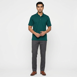 T-shirts polo pour hommes à manches courtes, unis, simples, personnalisables avec logo, vêtements de golf, t-shirt - Product Image 1