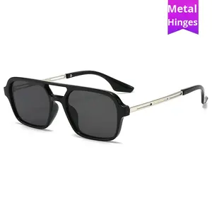 <span class=keywords><strong>Occhiali</strong></span> <span class=keywords><strong>da</strong></span> <span class=keywords><strong>Sole</strong></span> <span class=keywords><strong>Aviator</strong></span> alla Moda Unisex con Doppia Asta Anti-UV400, Nuovo Stile Influencer Transfrontaliero - Product Image 5