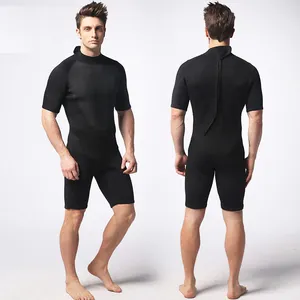 사용자 정의 로고 개인 상표 남자 3mm 두께 네오프렌 나일론 짧은 소매 다리 블랙 블루 스트레치 다이빙 서핑 쇼티 잠수복