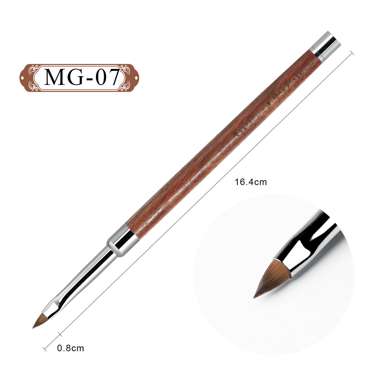 Multi-funcional palo de rosa mango Nail Art Pen-7