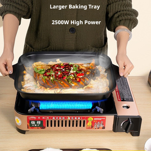 Réchaud <span class=keywords><strong>à</strong></span> gaz portable tout-en-un pour extérieur, avec plaque de cuisson pour barbecue, pot <span class=keywords><strong>à</strong></span> fondue, plaque de cuisson pour poisson et four spécial pour friture et cuisson - Product Image 2