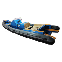 Bateau pneumatique RIB860 à coque rigide en aluminium de luxe personnalisé de 28 pieds pour la mer Bateau pneumatique RIB