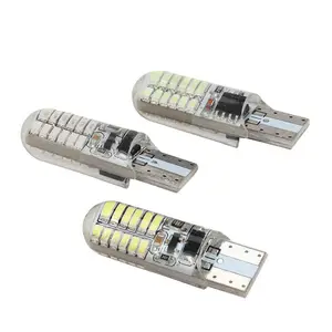 Yüksek kaliteli Led ışık W5W 194 araba ışık flaş RGB T10 24SMD 3014 Led ışık