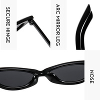 Lunettes de soleil œil de chat à monture fine Ade Wu 97274, logo personnalisé, lunettes de soleil tendance 2026 pour femmes