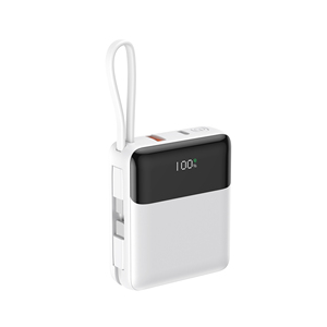Chargeur portable, batterie externe à charge rapide 22,5 W, 10000 mAh, compatible avion pour les voyages, câble USB-C intégré, affichage LED - Product Image 2
