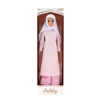 Poupée de 11,5 pouces, poupée musulmane avec hijab, robe longue abaya modeste et foulard assorti, poupée de jeu de mode islamique traditionnelle