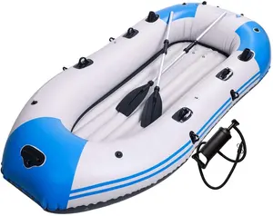 Hot selling cheap portable PVC raft fishing inflatable boats with Aluminum Oars