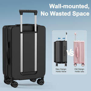 <span class=keywords><strong>Valise</strong></span> cabine à ouverture frontale - Compartiment pour ordinateur portable 15,6 pouces avec roulettes à 360° °   Roues pivotantes - Product Image 6