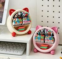 Boîte de rangement de bureau multi-compartiments à motif de dessin animé mignon, idéale pour stylos, crayons, fournitures scolaires, cosmétiques et petits objets – Offre spéciale