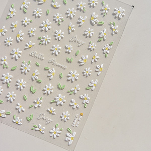 Venta caliente Daisy Flower Nail Stickers 5d Relief Flower Design Decoración Nail Art Calcomanías Encantos para <span class=keywords><strong>uñas</strong></span> - Product Image 6