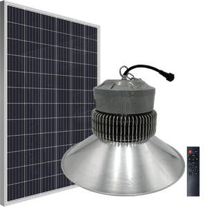 Lampe de chantier à LED <span class=keywords><strong>solaire</strong></span> B02Series, chapeau de pêcheur, éclairage intérieur, surface lisse, motif en écailles de poisson, réflecteur en aluminium, IP54, télécommande - Product Image 1