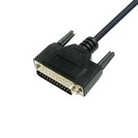 Kabel D-SUB 25Pin Male to Female 1M dengan Jaket PVC dan Pelindung Jalinan, Kabel Db25 Cetak untuk Aplikasi Kamera
