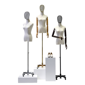 Maniquí <span class=keywords><strong>de</strong></span> lino <span class=keywords><strong>de</strong></span> medio cuerpo ajustable <span class=keywords><strong>para</strong></span> mujer, modelo <span class=keywords><strong>de</strong></span> <span class=keywords><strong>ropa</strong></span> hermosa con cabeza <span class=keywords><strong>de</strong></span> <span class=keywords><strong>alambre</strong></span> hueco <span class=keywords><strong>para</strong></span> exhibición <span class=keywords><strong>de</strong></span> ventana - Product Image 3