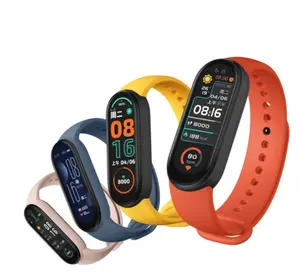 流行廉价Ce Rohs健身运动硅胶磁性Reloj智能手链M6表带手表