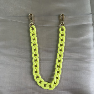 Tali rantai akrilik warna-warni untuk tas dompet modis variasi warna cerah Aksesori logam DIY aksesoris tas - Product Image 4