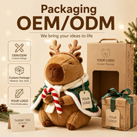 Fabricant OEM ODM de jouets en peluche Capybara de Noël personnalisés, directement de l'usine, pour marques de distributeurs et commandes en gros