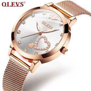 นาฬิกา OLEVS 5189 แบรนด์คุณภาพสูง นาฬิกาควอตซ์สำหรับผู้หญิง ประดับเพชรหรูหรา เข็มเรืองแสง นาฬิกาข้อมือผู้หญิง ของขวัญวันวาเลนไทน์ - Product Image 2
