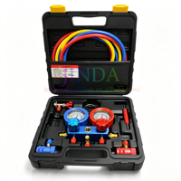Connecteur rapide de climatisation pour excavatrice, ouvre-bouteille de réfrigérant haute et basse pression, manomètre de pression de tube, boîte à outils