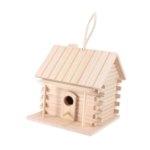 บ้านนกไม้ทรงสี่เหลี่ยมน้ำหนักเบาสำหรับแขวนกลางแจ้ง - Product Image 2