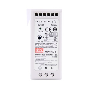 Fuente de Alimentación Conmutada MDR-60-5 de 60W 10A para Riel DIN, Salida Única, SMPS Industrial, Nueva y Original para Automatización Industrial - Product Image 1