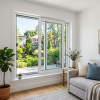 Fenêtres coulissantes en PVC LEDOW P80 à cadre blanc durable et sans entretien, pratiques pour la construction d'appartements économiques