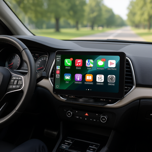 Autoradio universel à écran tactile de 7 pouces avec Android Auto, Bluetooth, lecteur DVD FM, caméra de recul compatible CarPlay, ajustement universel - Product Image 2